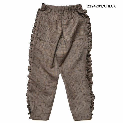 【130~150】★NEEDLEWORKS★ストレッチポリエステルチェックパンツ(2224201j)